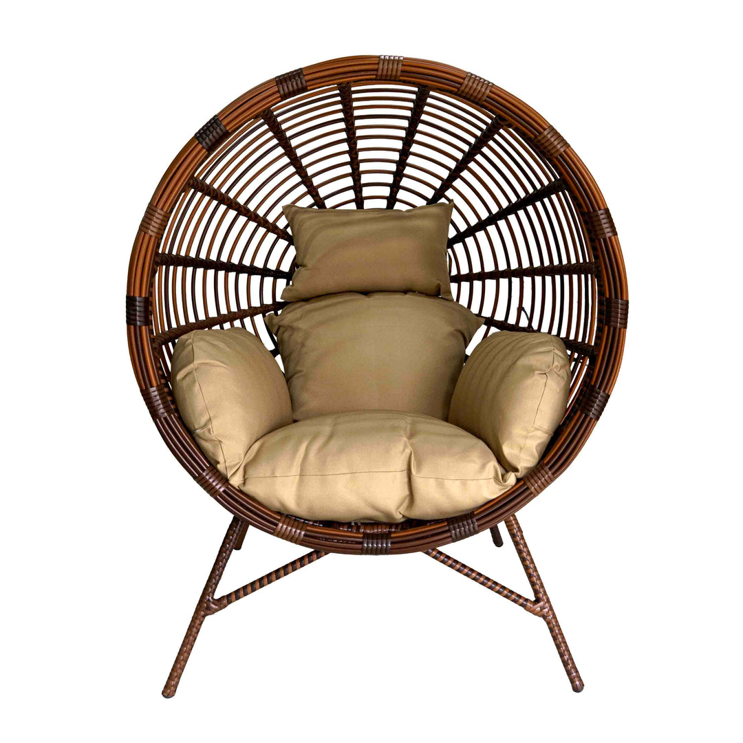 Willow Arc Polyrattan Lounger with Cushion