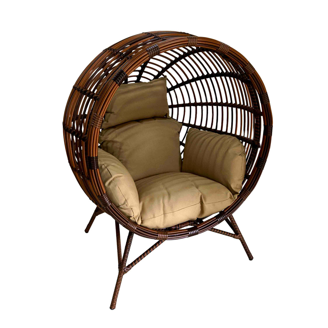 Willow Arc Polyrattan Lounger with Cushion