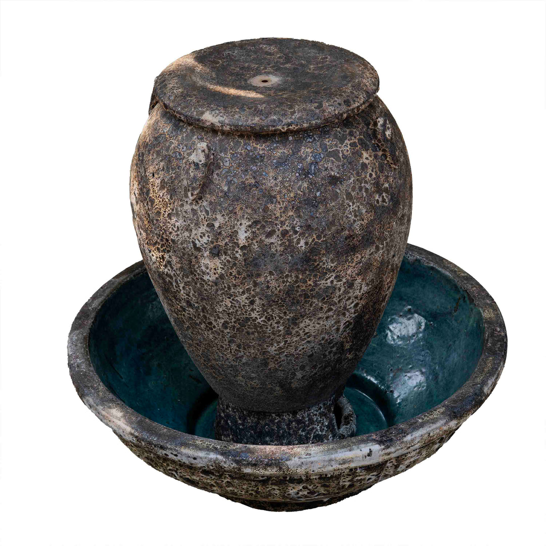 Ceramic Wide Fountain With Base