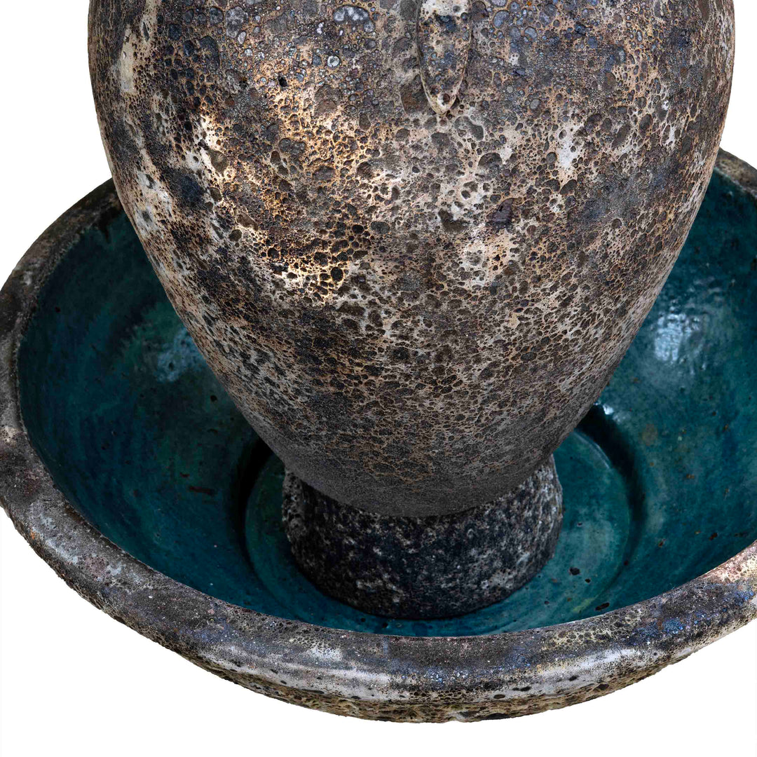 Ceramic Wide Fountain With Base
