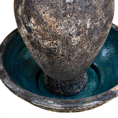 Ceramic Wide Fountain With Base
