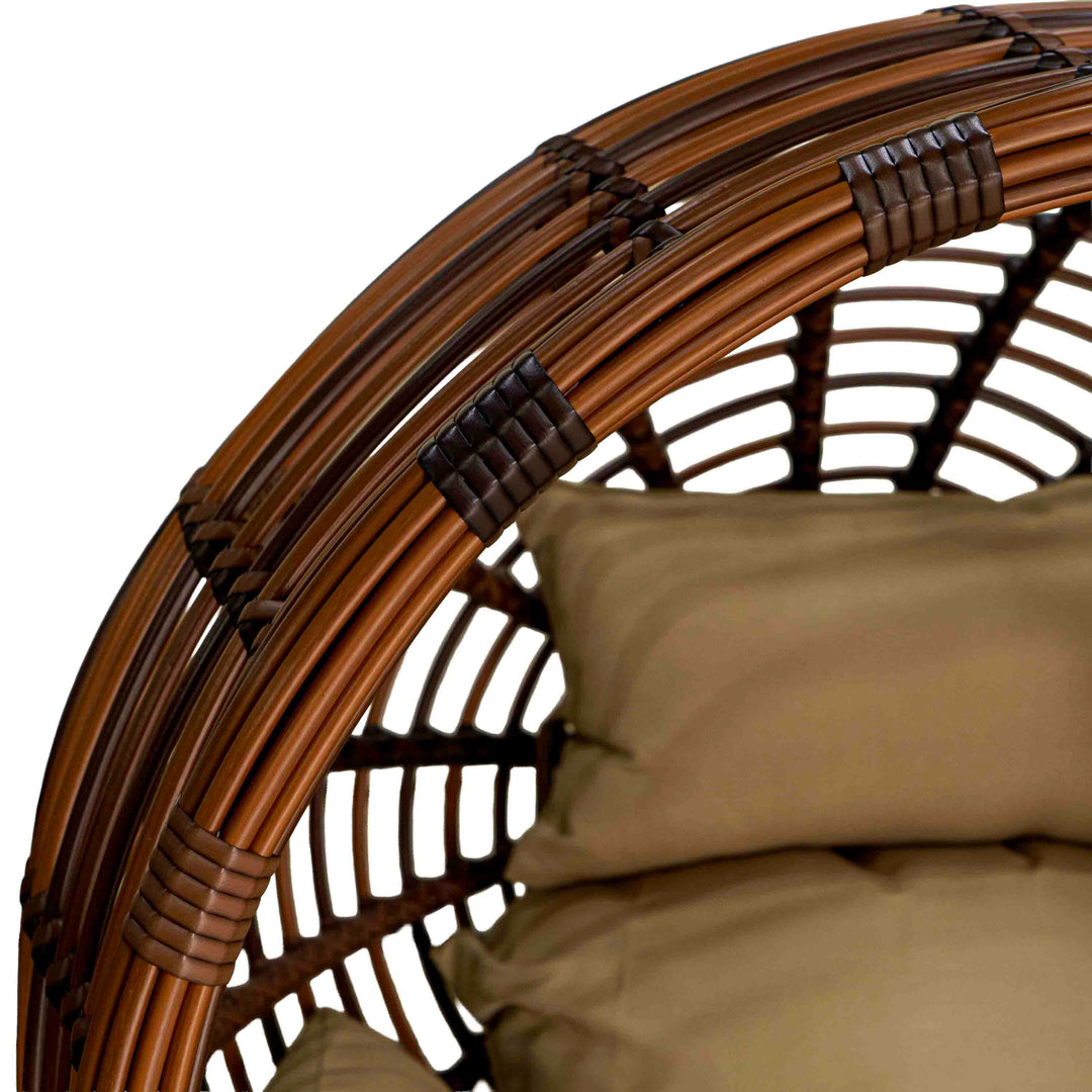 Willow Arc Polyrattan Lounger with Cushion