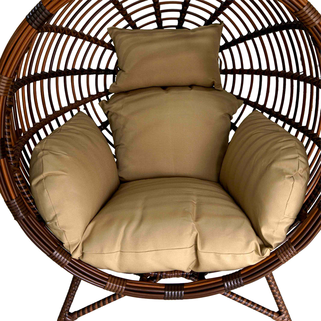 Willow Arc Polyrattan Lounger with Cushion