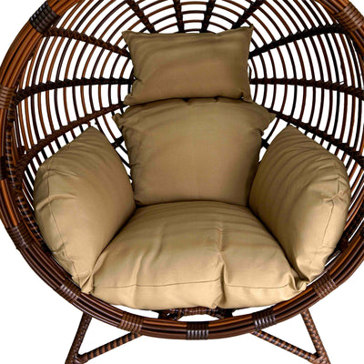 Willow Arc Polyrattan Lounger with Cushion
