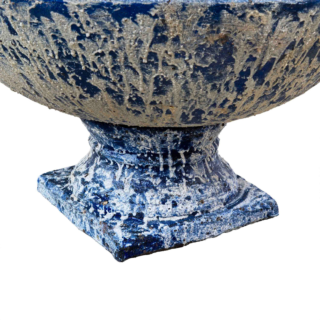 Ceramic Fountain With Base Blue