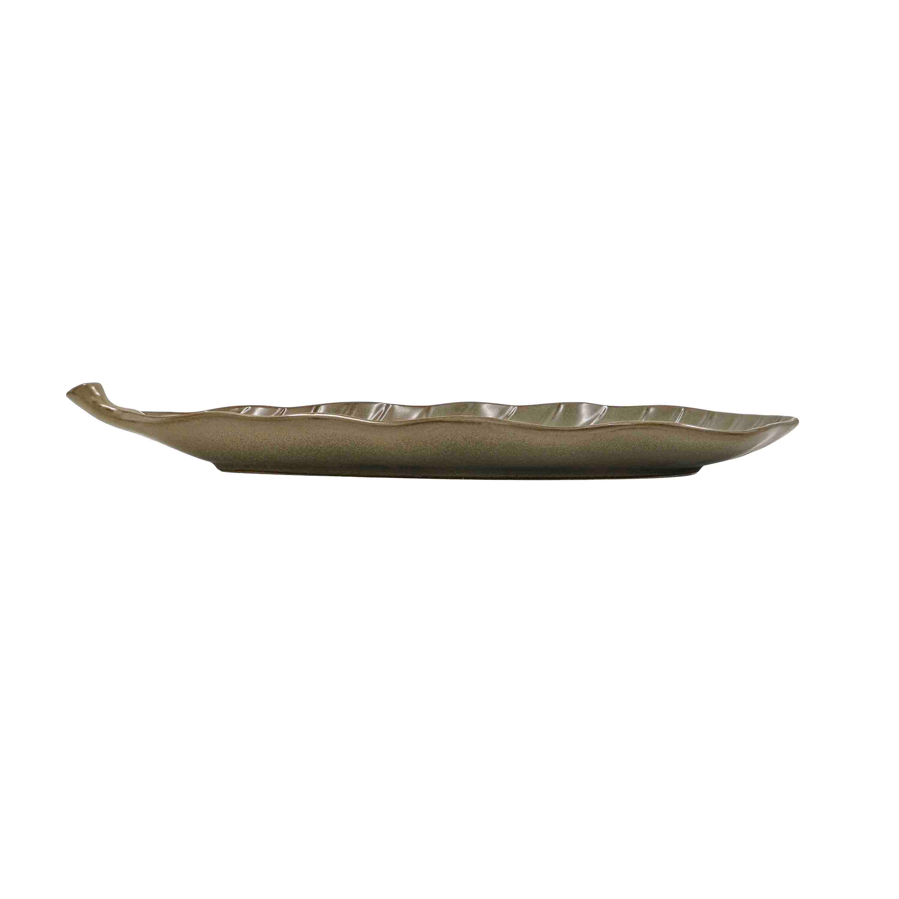 Zoya Leaf Ceramic Serving Tray