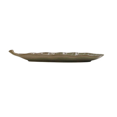 Zoya Leaf Ceramic Serving Tray