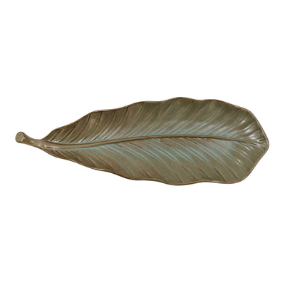 Zoya Leaf Ceramic Serving Tray