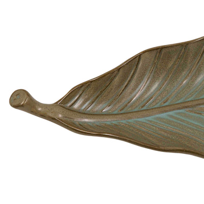 Zoya Leaf Ceramic Serving Tray