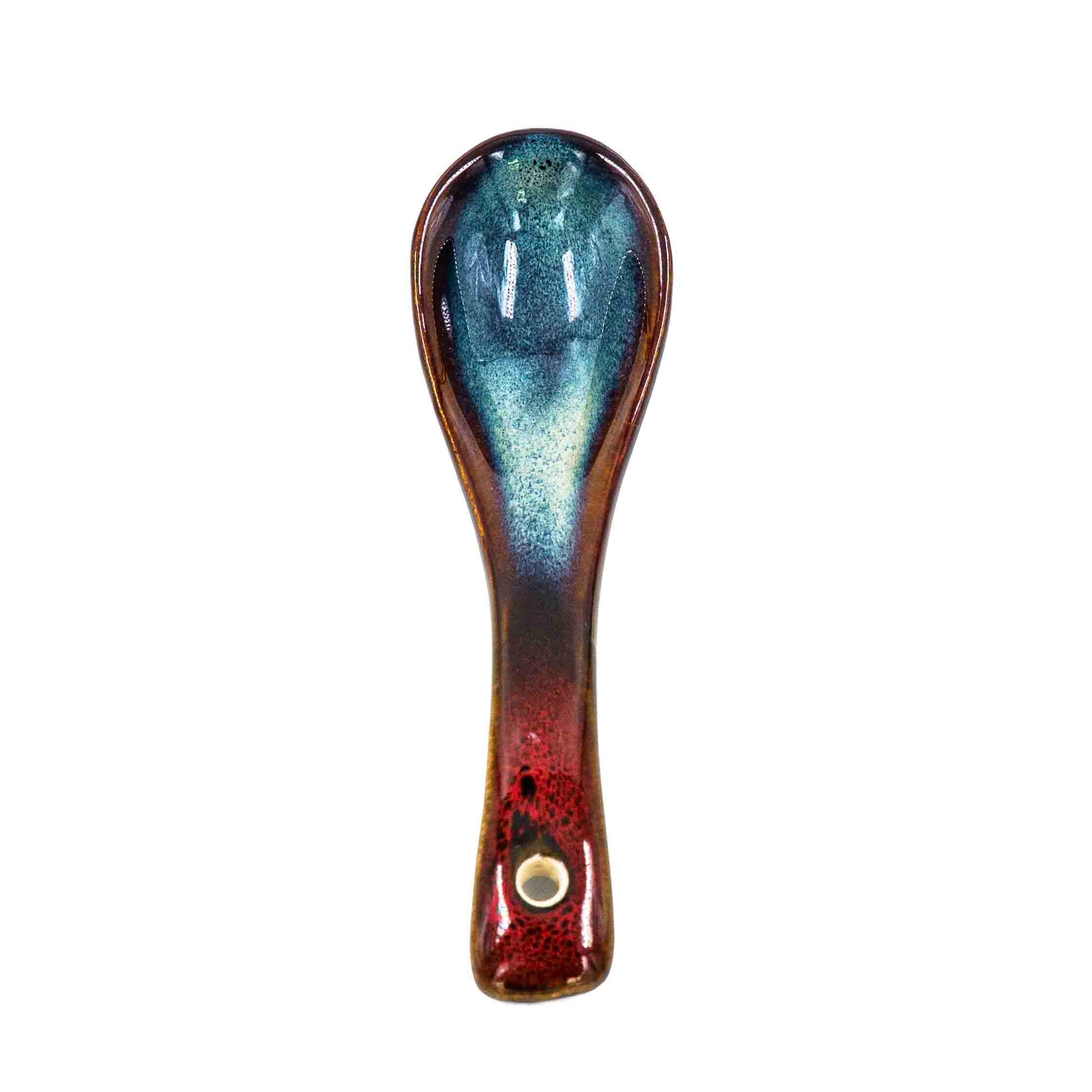 Zoya Ceramic Soup Spoon - Red