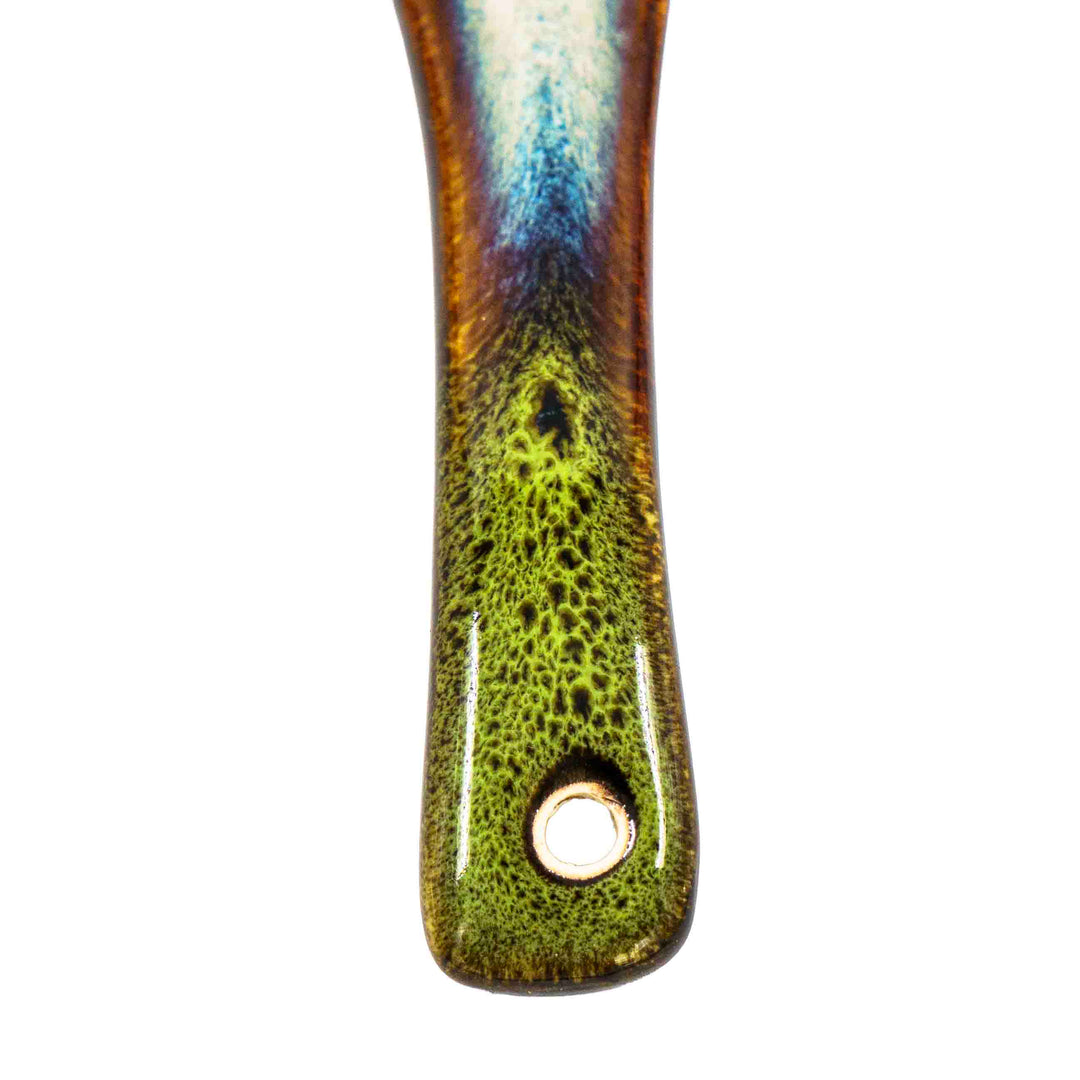 Zoya Ceramic Soup Spoon - Green