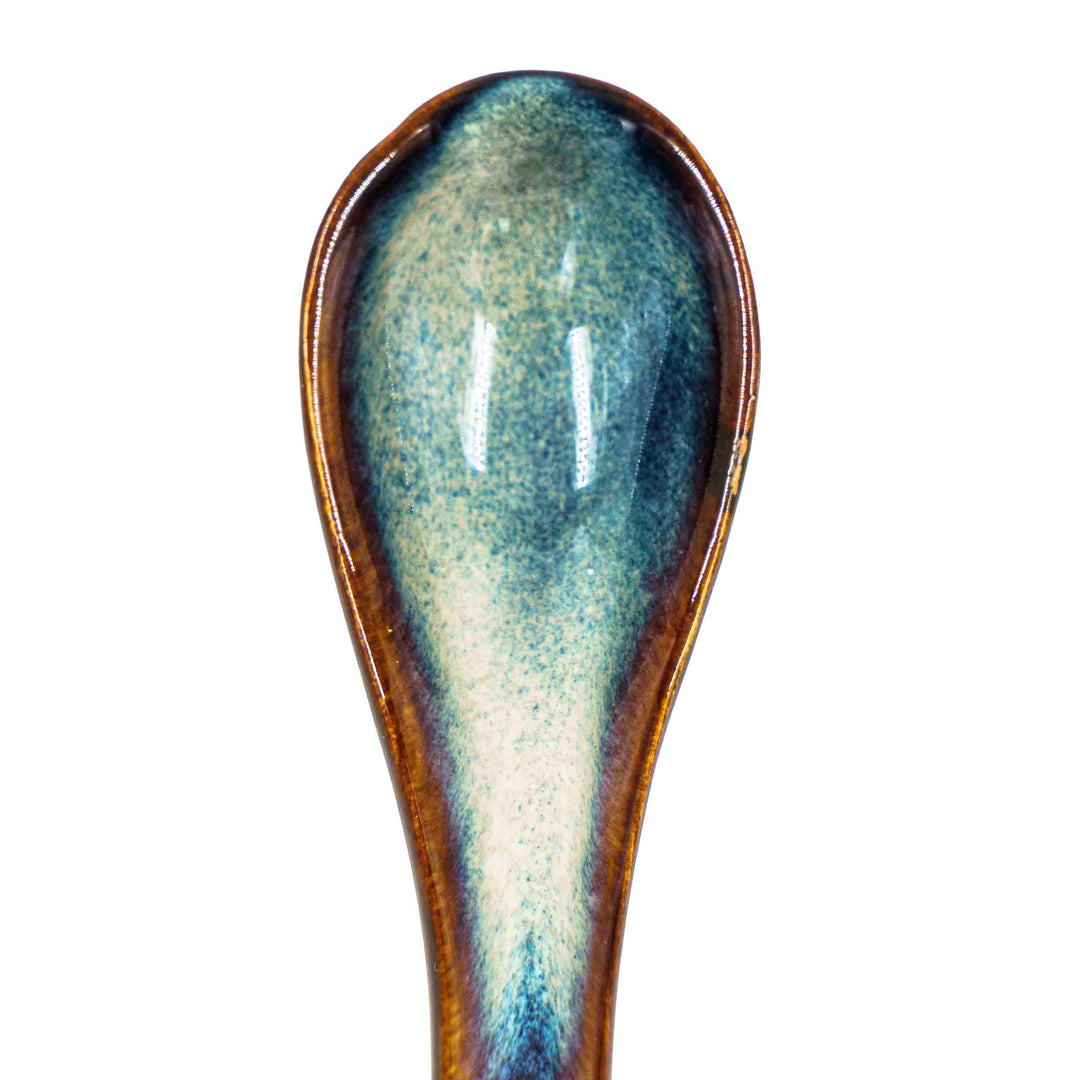 Zoya Ceramic Soup Spoon - Green