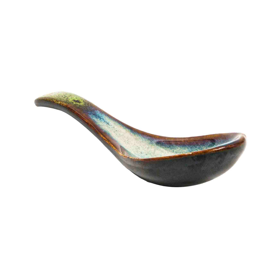 Zoya Ceramic Soup Spoon - Green