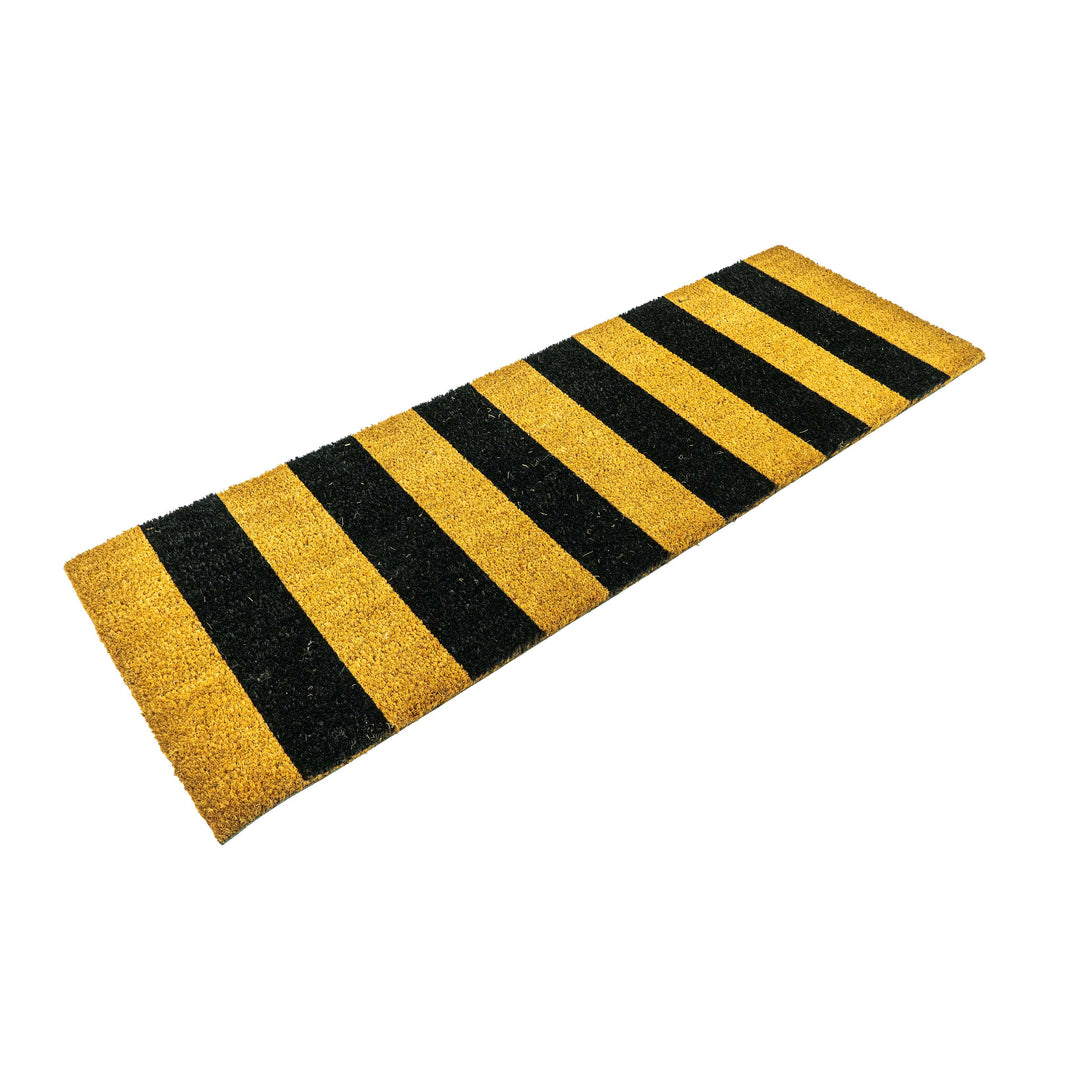 PVC Backed Black Stripe Coir Mat