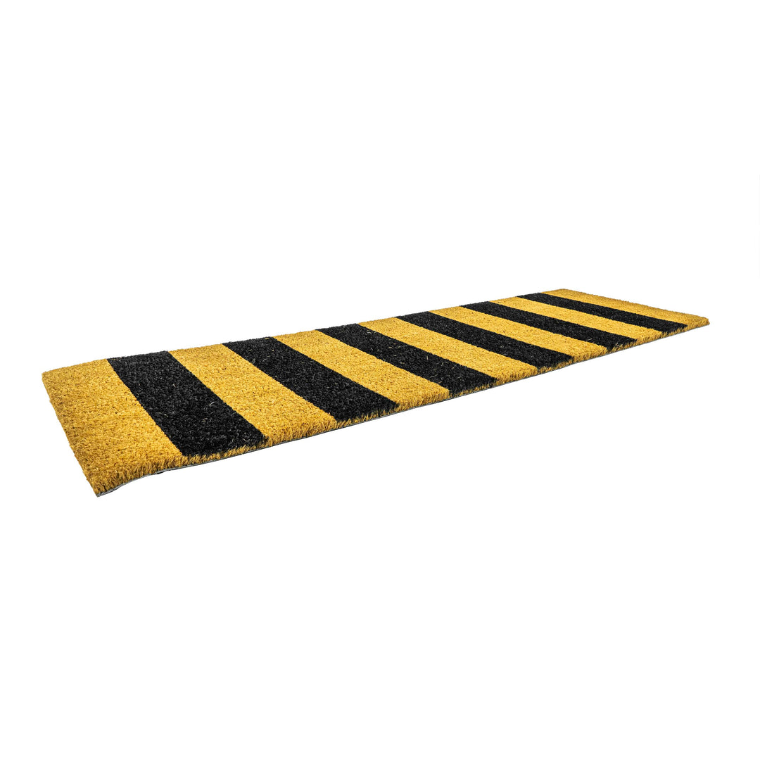 PVC Backed Black Stripe Coir Mat