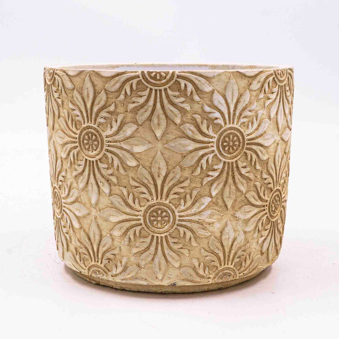 Hele White Concrete Pot