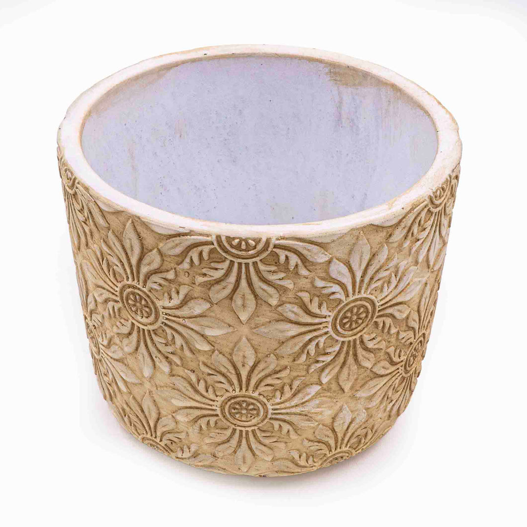 Hele White Concrete Pot
