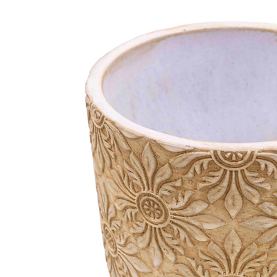 Hele White Concrete Pot