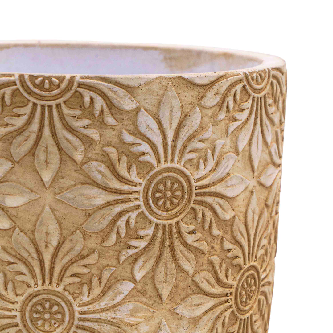 Hele White Concrete Pot