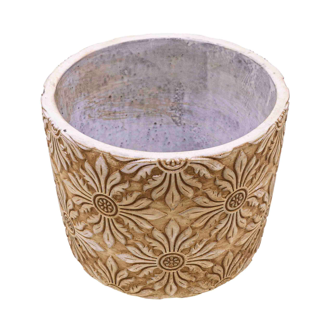 Hele White Concrete Pot