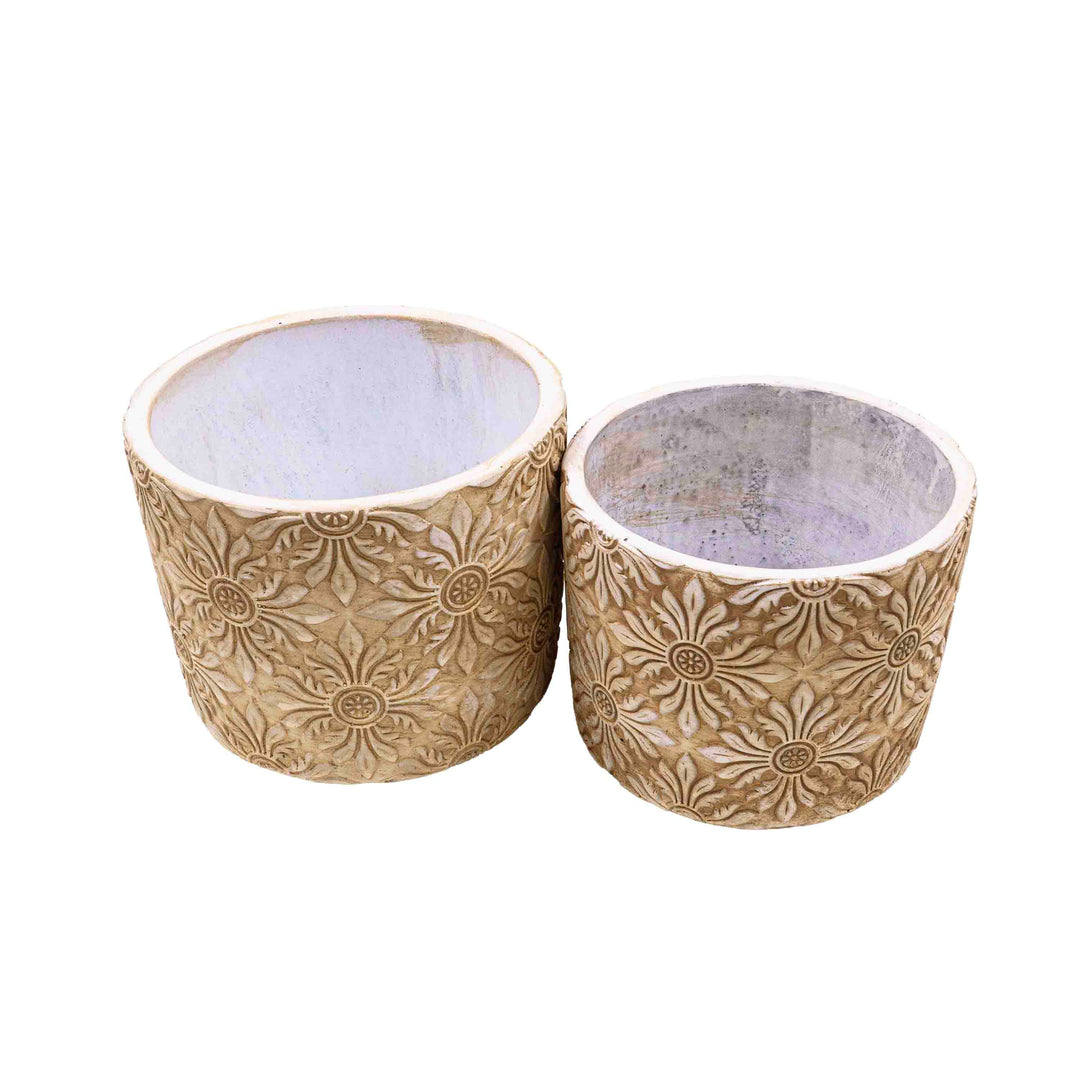 Hele White Concrete Pot