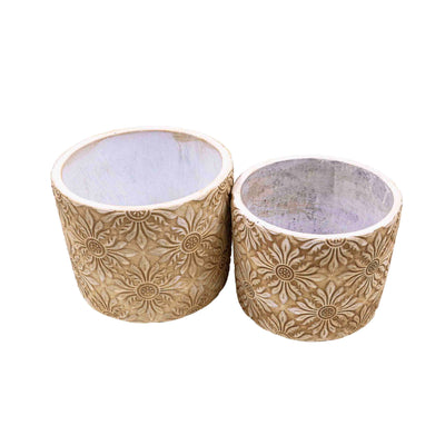 Hele White Concrete Pot