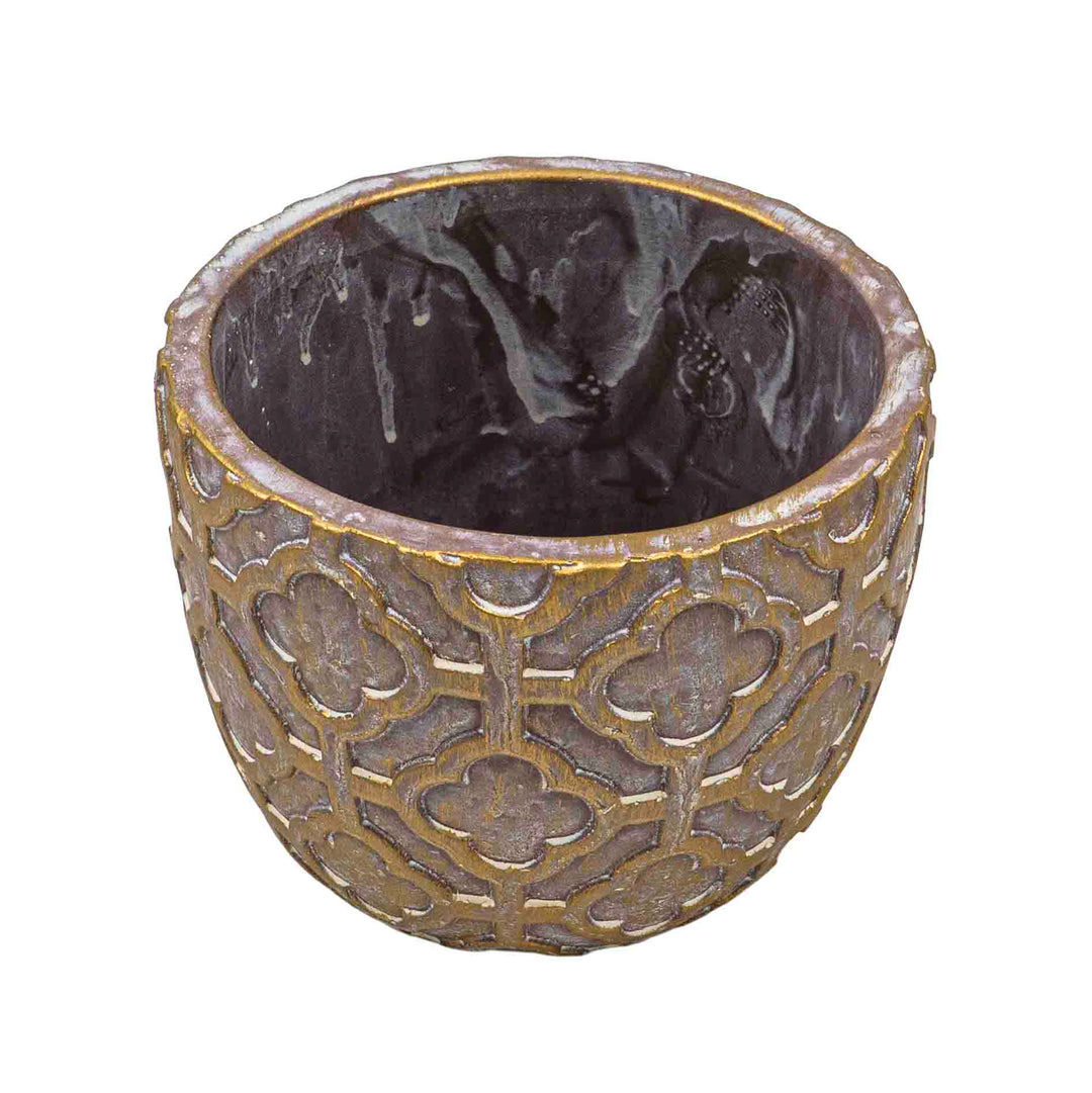 Hele Etched Concrete Pot