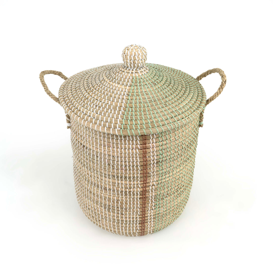 Cylindrical Laundry Basket With Lid