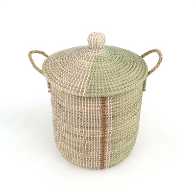 Cylindrical Laundry Basket With Lid