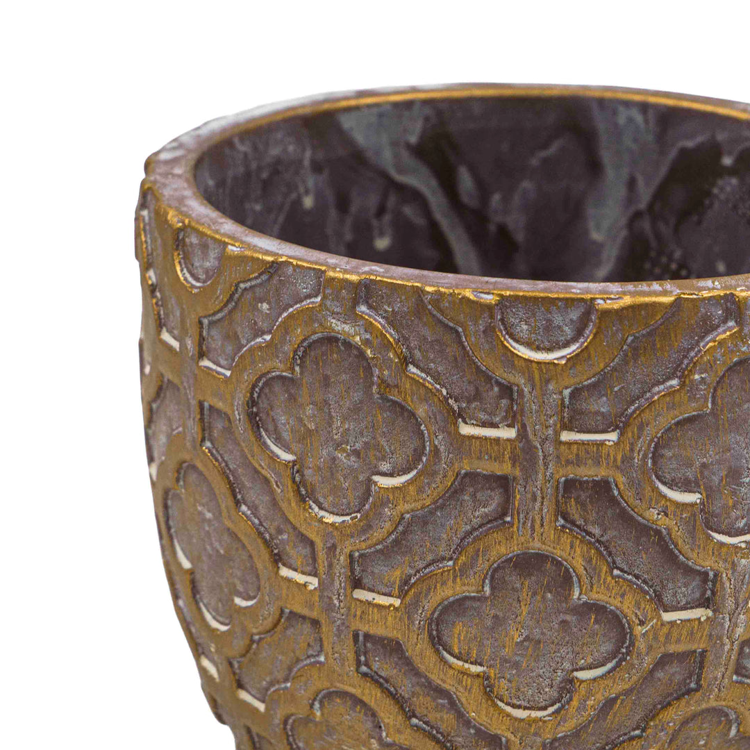 Hele Etched Concrete Pot