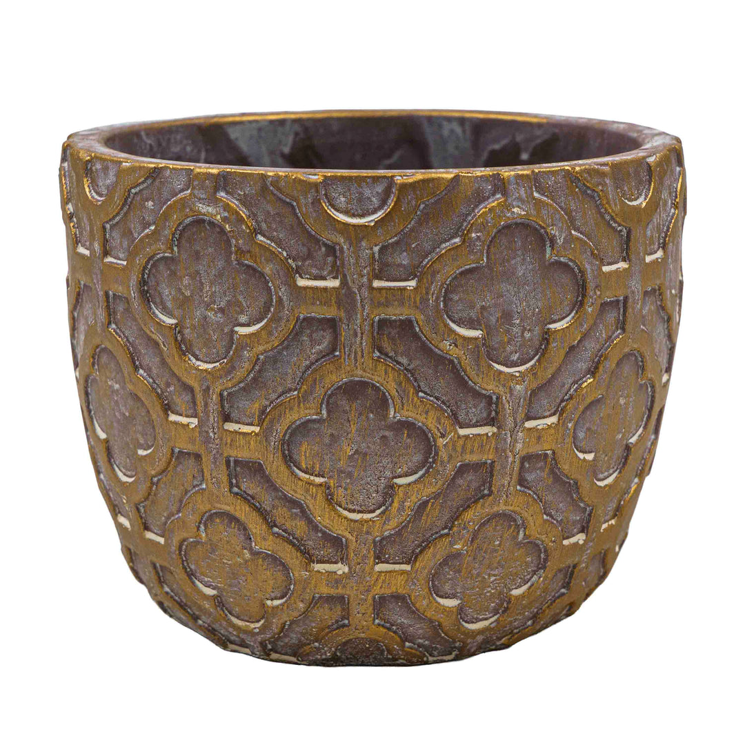 Hele Etched Concrete Pot