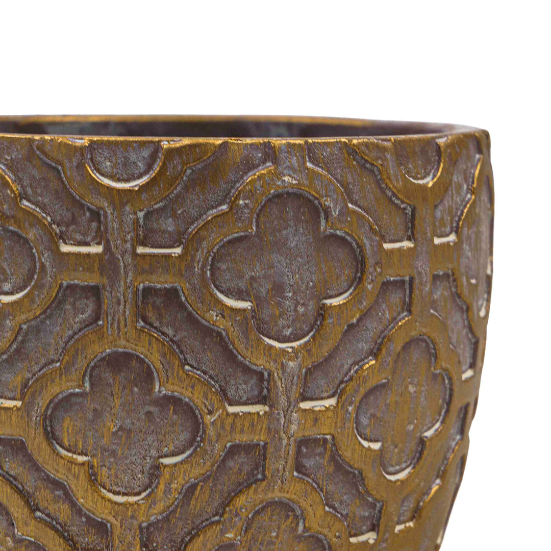 Hele Etched Concrete Pot
