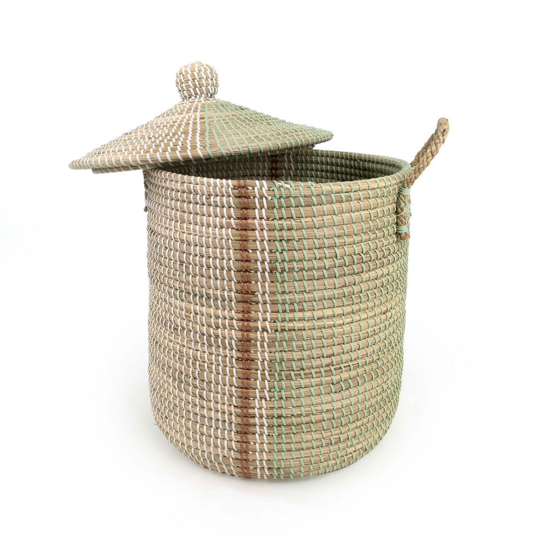 Cylindrical Laundry Basket With Lid