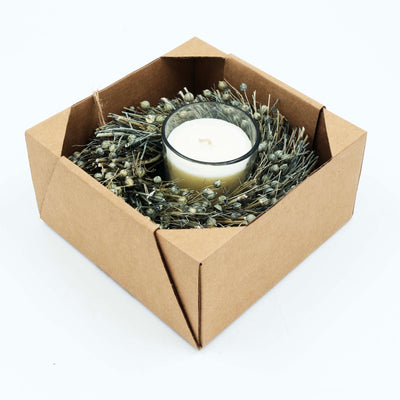 Wreath with Candle Grey