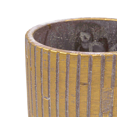 Hele Stiped Concrete Pot