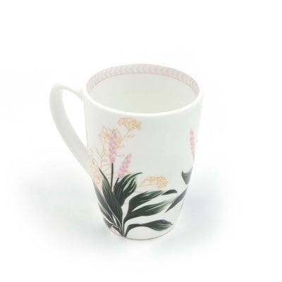 Vintage Garden Coffee Mug Pink Rim