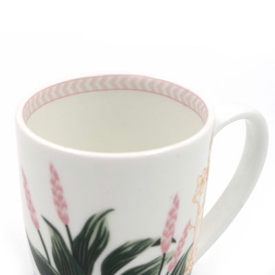 Vintage Garden Coffee Mug Pink Rim