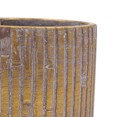 Hele Stiped Concrete Pot