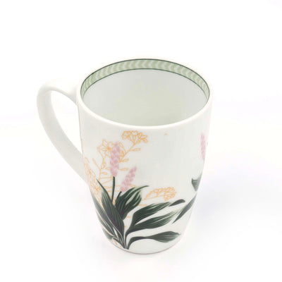 Vintage Garden Coffee Mug Green Rim