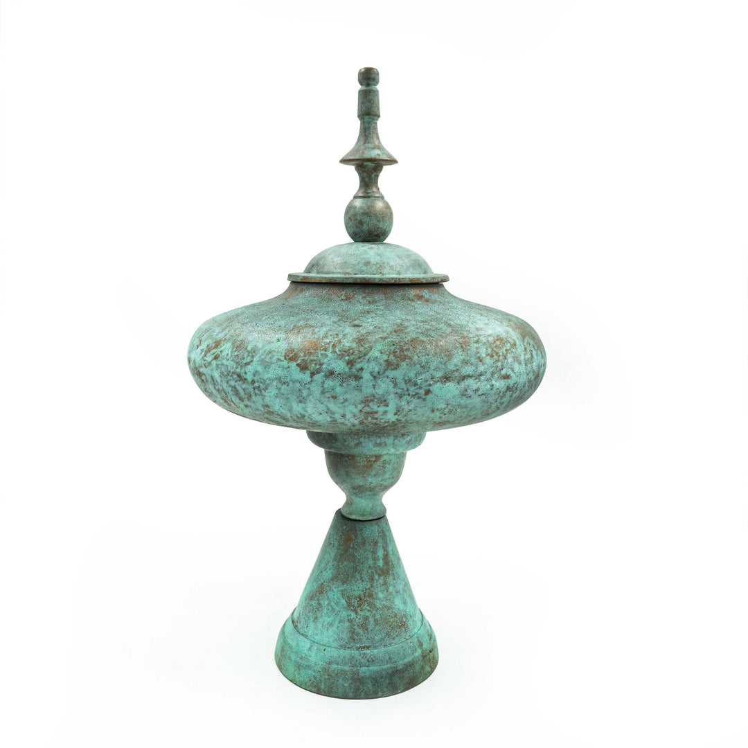 Pagoda Patina Metal Decor