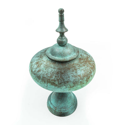 Pagoda Patina Metal Decor