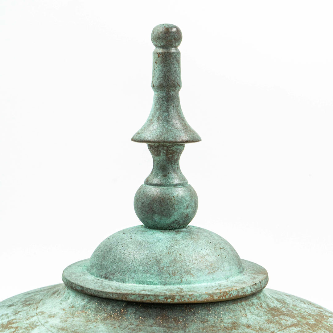 Pagoda Patina Metal Decor