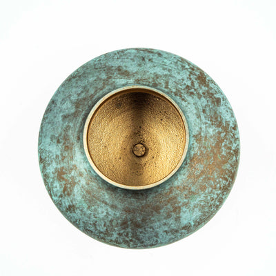 Pagoda Patina Metal Decor