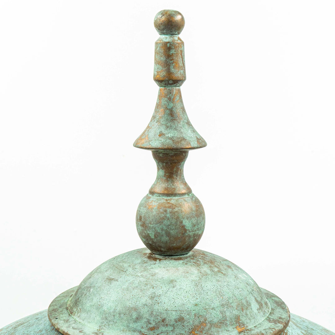 Pagoda Patina Metal Decor