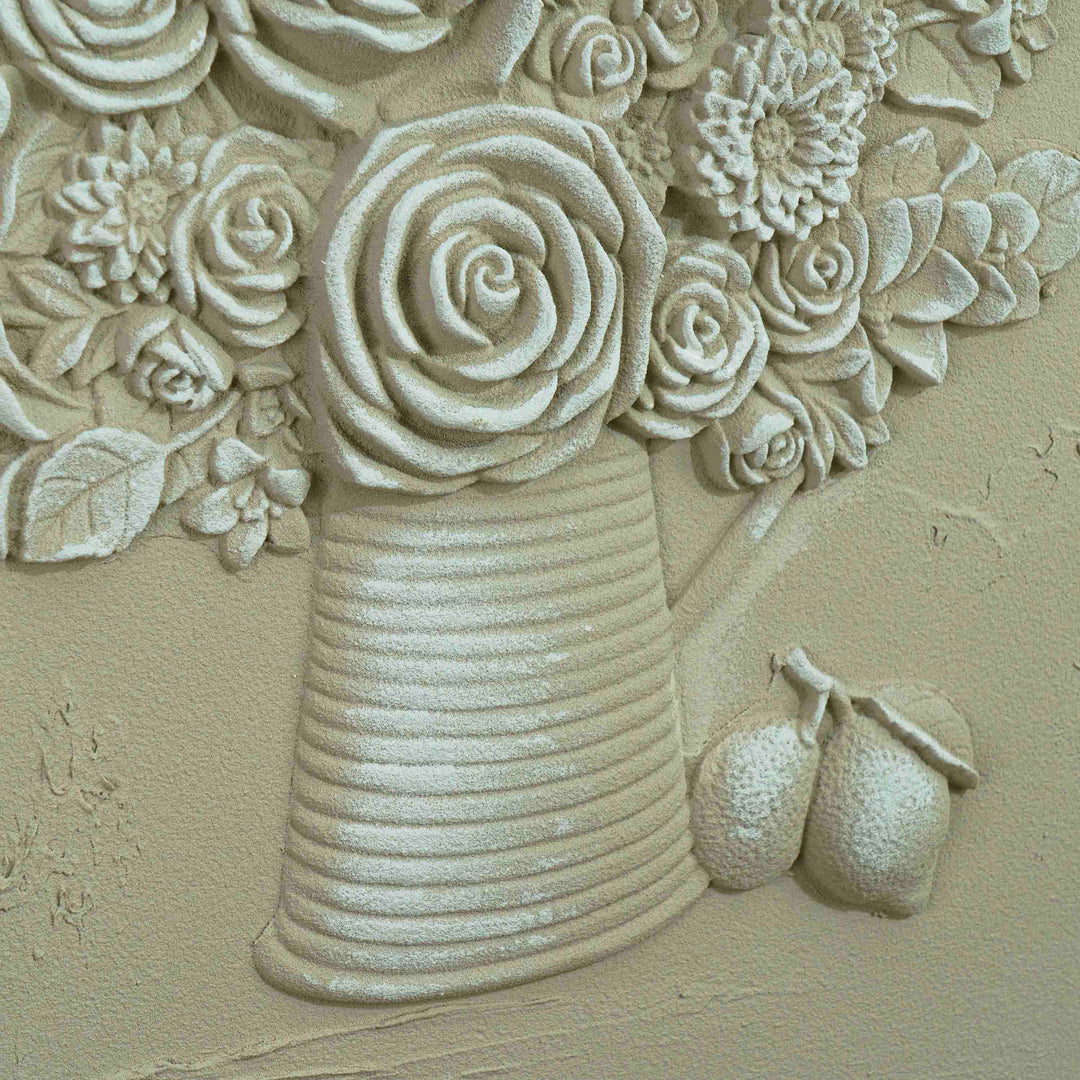 Viola Luxe Canvas Wall Art Beige