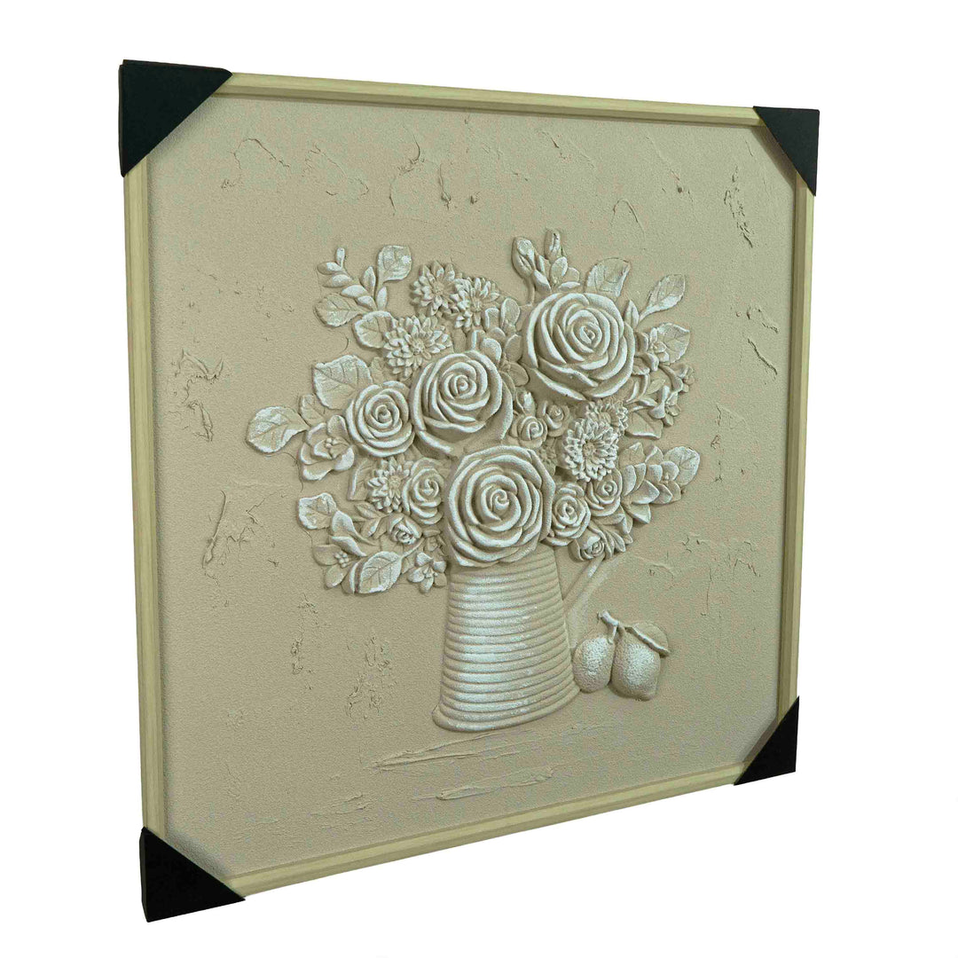 Viola Luxe Canvas Wall Art Beige