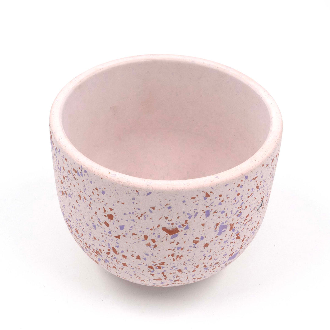 Orange Eggshell Terrazzo Planter