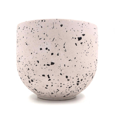 Black Eggshell Terrazzo Planter