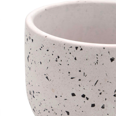 Black Eggshell Terrazzo Planter