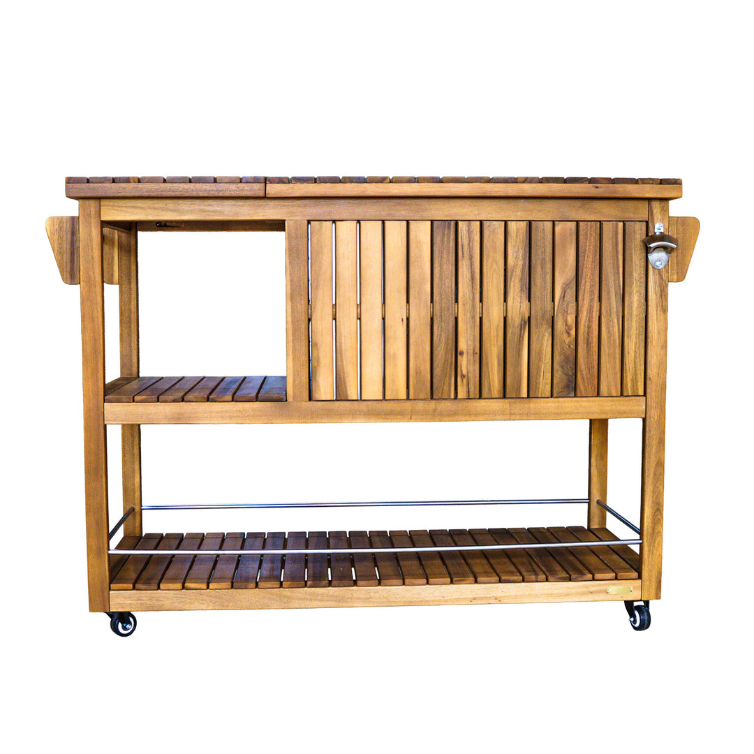 Clara Wooden Bar Cart On Wheels